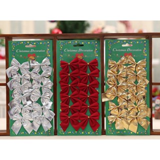   HCM  NOEL - BỊCH 10 CÁI   12 CÁI NƠ NHỎ TREO TRANG TRÍ NOEL 5X5CM- KT-01   Nơ Ruy Băng Lụa TD-01 
