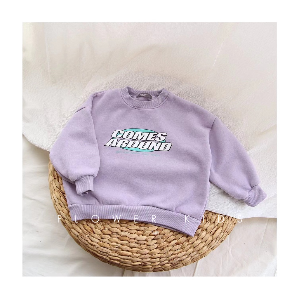 Áo sweater Mỏng Tay Dài In Chữ Đơn Giản Thời Trang Xuân Thu Hàn Quốc 2022 Mới Cho Bé Trai Bé Gái