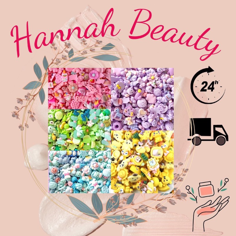 Set 100 charm/center làm slime, phụ kiện, dán ốp (có cả những mẫu ko có trong ảnh)♥