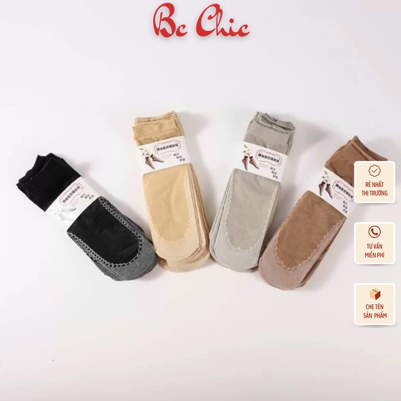 Tất nữ, combo 10 đôi tất giấy phong cách mới T763 thấm hút mồ hôi cực tôt BC_CHIC LINGERIE