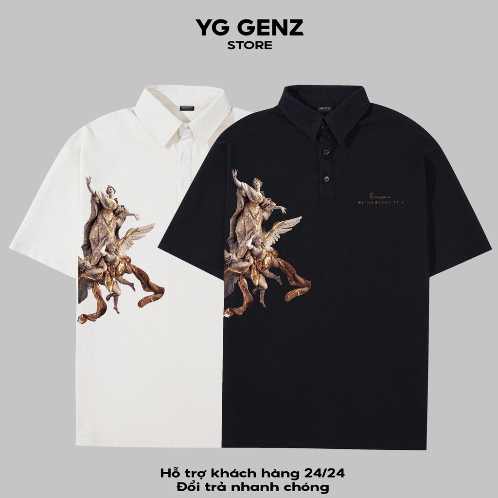 Áo thun polo cao cấp MIKECO HEAVENLY YGGENZ , Áo polo nam nữ unisex thiết kế trẻ trung , năng động 100% cotton