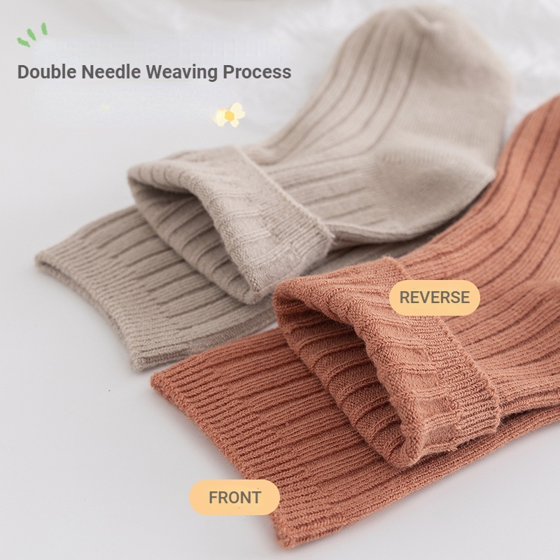 Vớ Cotton Chống Trượt Màu Sắc Đơn Giản Cho Bé