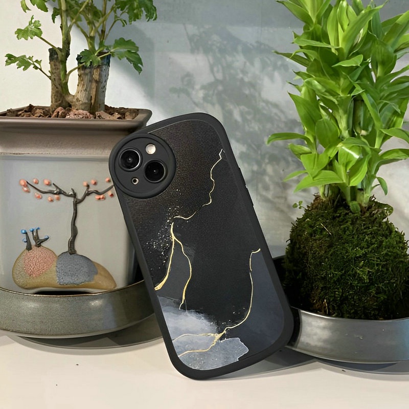 Soft Casing For iPhone 14 13 12 Mini 11 Pro Xs max 6 6S 7 8 Plus X XR 11promax 12promax 13promax 6+ 7+ 8+ Round Airbag Fine Hole Shockproof Phone Case Rosy clouds dark lightning Full Back Cover XPN 23