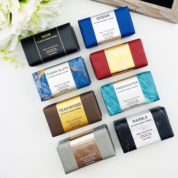Nhiều Mùi | Xà Phòng Tắm - Xà Bông Cục Lưu Hương Dưỡng Da Bath & Body Works Shea Butter Cleansing Bar (141gr)