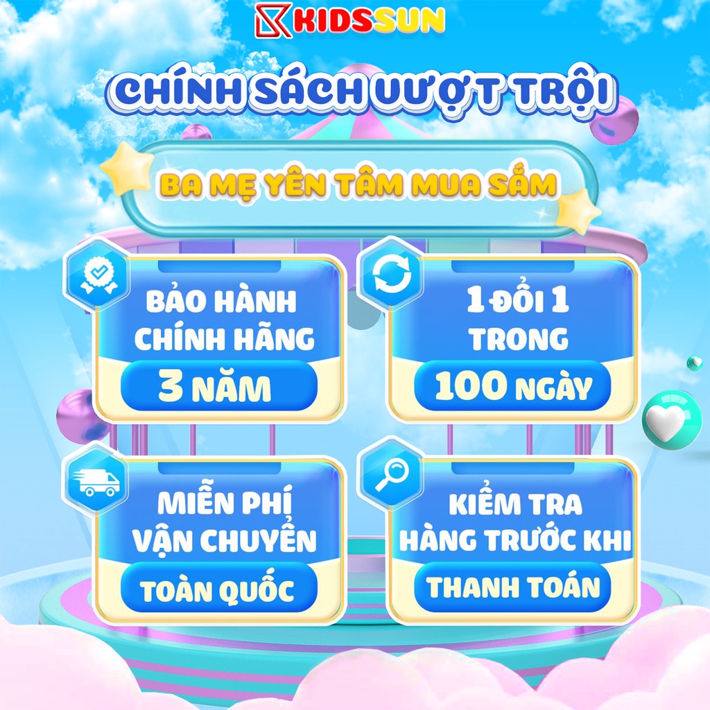 Giường cũi đa năng 6 in 1 KIDSSUN cho bé, tặng bộ quà 6 món phụ kiện, thông minh tiện lợi an toàn bảo hành 3 năm