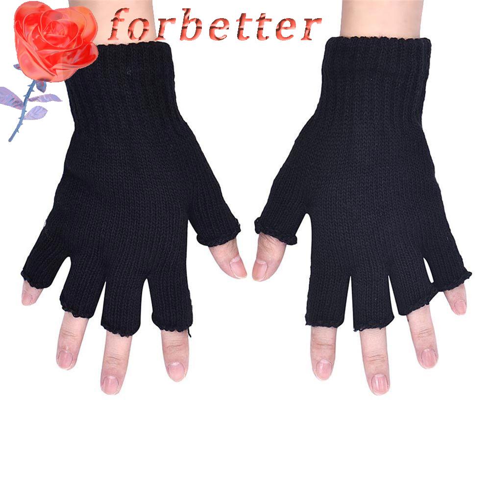 Găng Tay Nửa Ngón Màu Đen Co Dãn Cho Nam