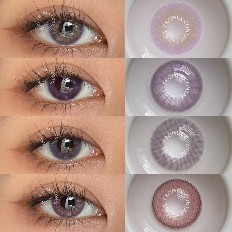 Top những mẫu lens màu hồng tím FROMLX Contact Lens áp tròng phong cách tây sáng (0 ĐỘ)