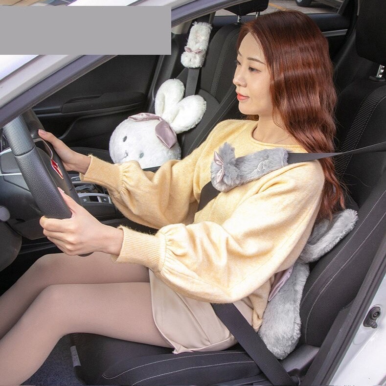 Gối Tựa Đầu, Tựa Lưng, Đệm Vai Chống Đau Mỏi Vai Gáy Cho Xe Hơi Hình Thỏ