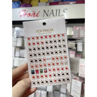 Sticker lá bài nail 2024
