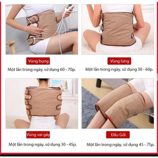Đai quấn khớp gối massage khớp đầu gối chườm gối thảo dược & ngải cứu
