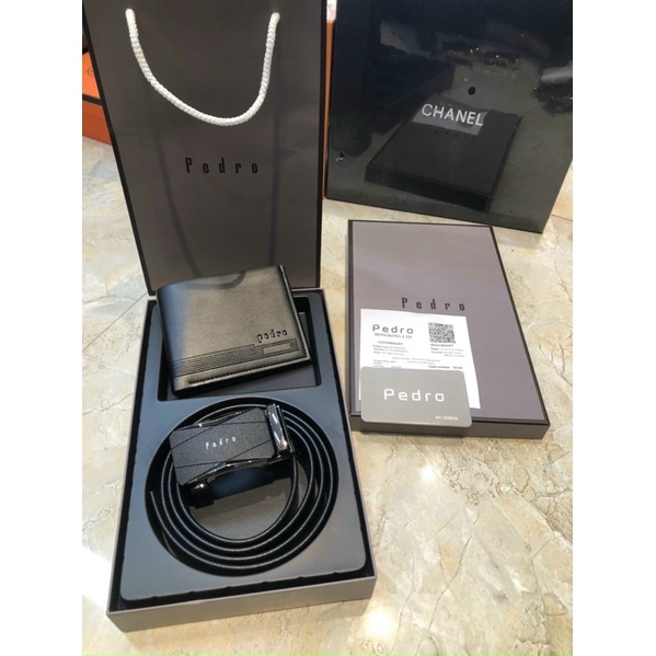 Set Ví nam kèm dây lưng nịt Fullbox Túi giấy hãng xịn sò Lv Versace Gc HM