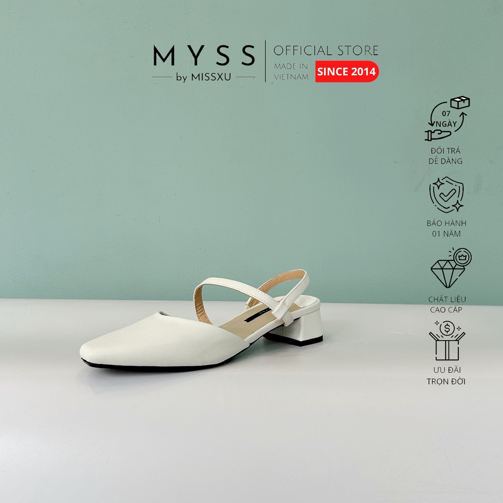 Giày nữ mũi vuông dây chéo 3 cm thời trang MYSS - CG263