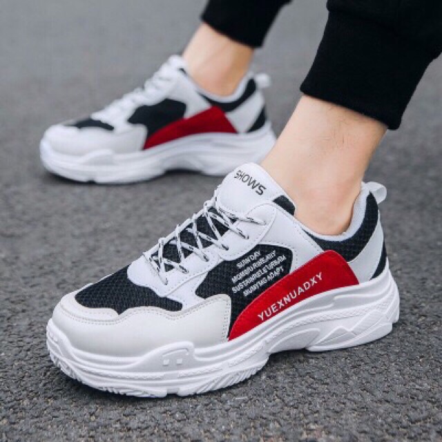 Giày thể thao gucci rắn thêu, Sneaker GC Môi, GC white blue vạch xanh đỏ đế thơm - Hộp Xanh + Thẻ