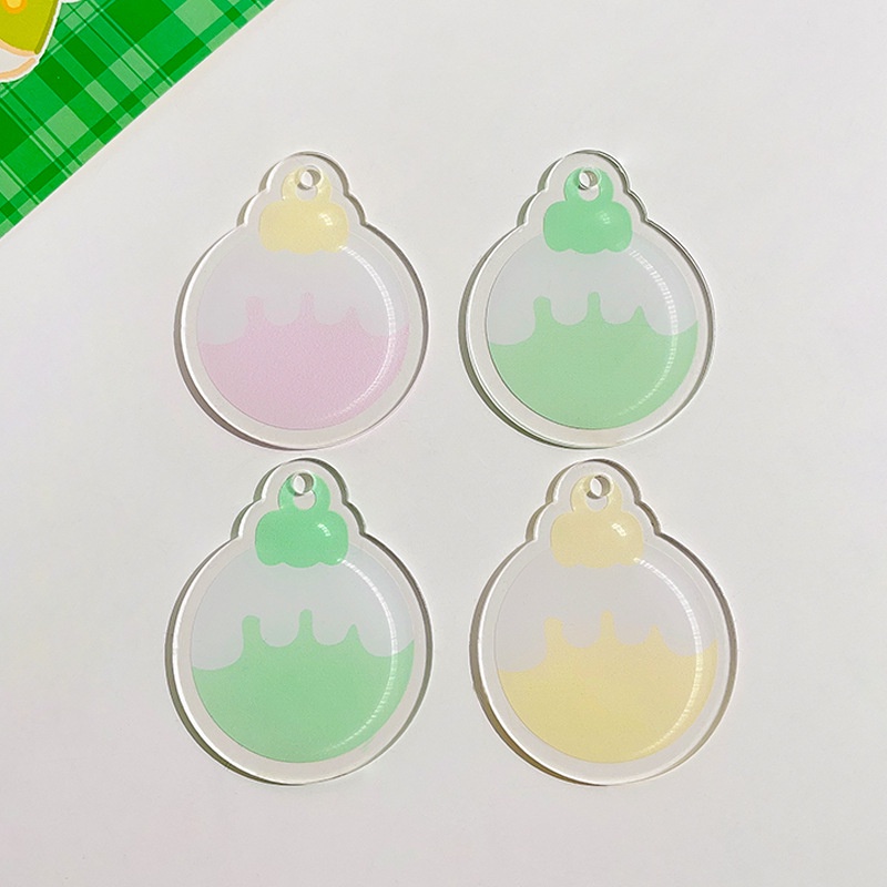 Móc Khóa Thẻ Goo Goo Bằng Acrylic Thủ Công Nhiều Màu Sắc Sáng Tạo DIY