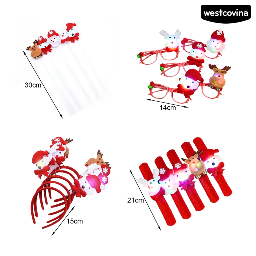 [Hot]☃1 Set Băng Đô Giáng Sinh Phát Quang