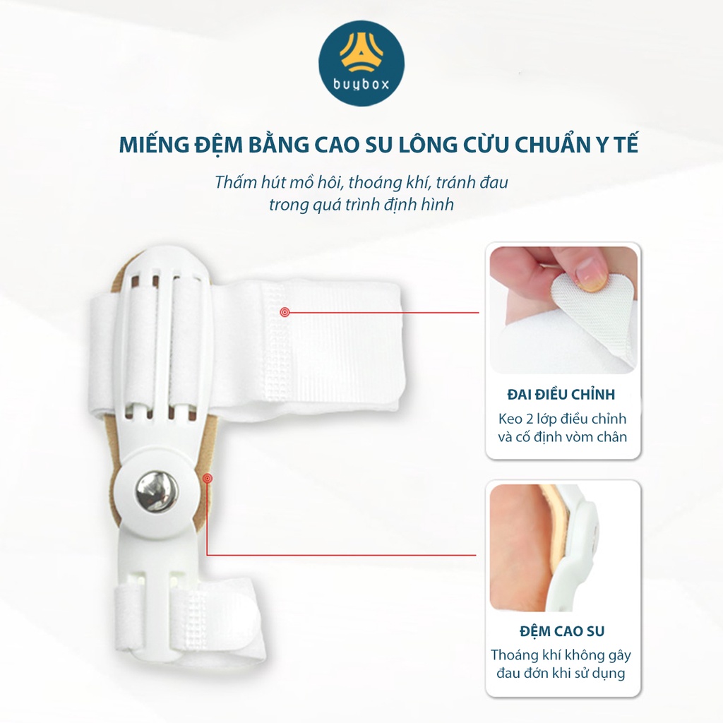 Vớ chỉnh hình ngón chân cái bị vẹo Hallux Valgus, giảm viêm bao dịch gây đau ngón chân cái - Buybox- BBPK280