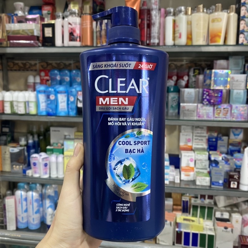 Dầu gội Clear Men sạch sâu da đầu 900g (882ml)