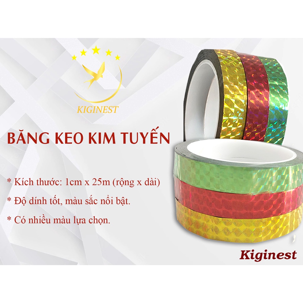 BĂNG KEO KIM TUYẾN DÁN HỘP YẾN SÀO - CUỘN 50M