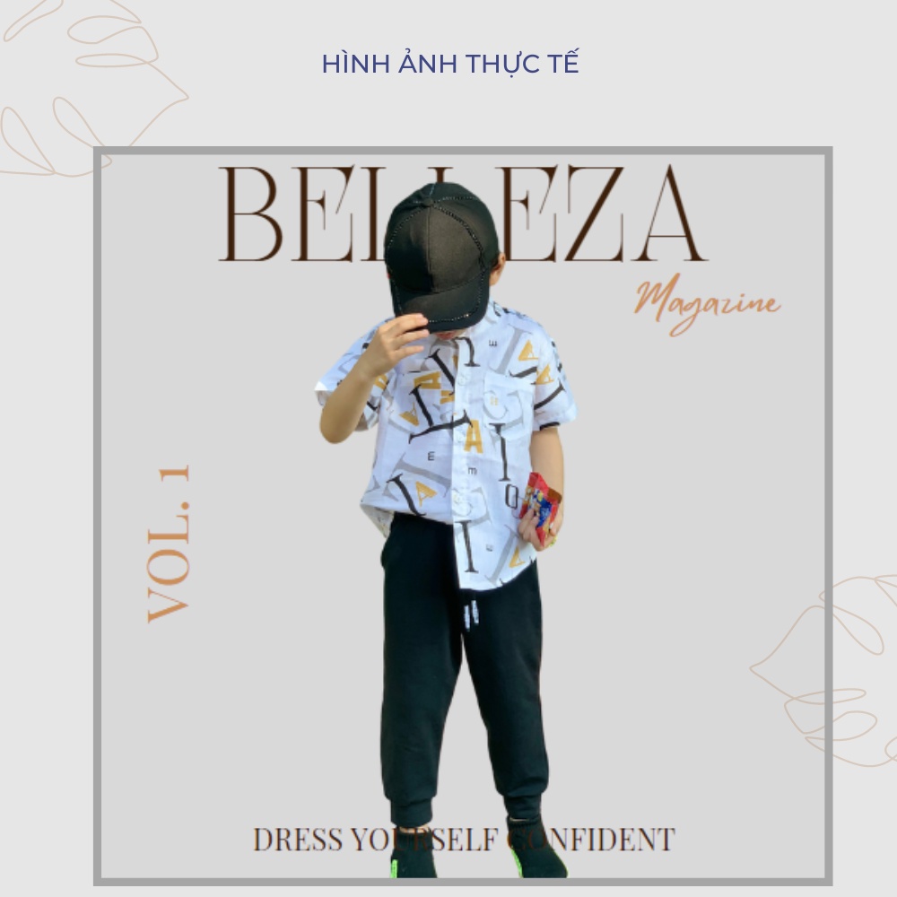 Bộ áo sơ mi bé trai mặc đi chơi, đi tiệc phong cách hàn quốc dễ thương - JJ Kids