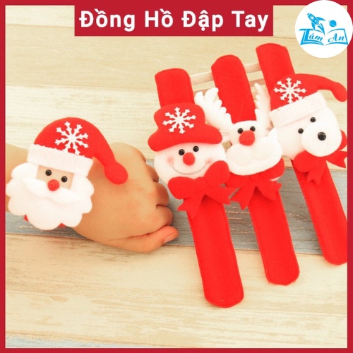 Đồ chơi Đồng hồ đập cuộn tay dễ thương Hoạ tiết giáng sinh, Noel cho trẻ - Phụ kiện thời trang xinh cho bé