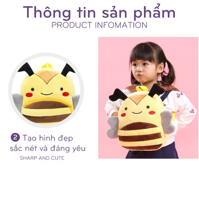 Balo hình thú cho bé mầm non JJ Kids Fashion đi học đáng yêu