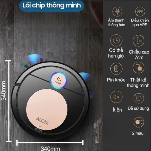 Robot Hút Bụi Tự Động Hàng Cao Cấp ES34 - Máy Lau Quét Nhà Thông Minh Có Cảm Biến Chống Rơi Tự Động Quay Đầu | BigBuy360 - bigbuy360.vn