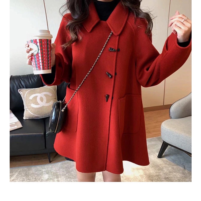 Áo Khoác Len Dáng Dài Cỡ Lớn s-2xl Thời Trang Xuân Thu Cho Nữ