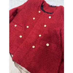 Ảnh thật 4 hình cuối-HC626.Áo khoác Tweed dáng ngắn phong cách Âu Mỹ kiểu US Zar sang chảnh