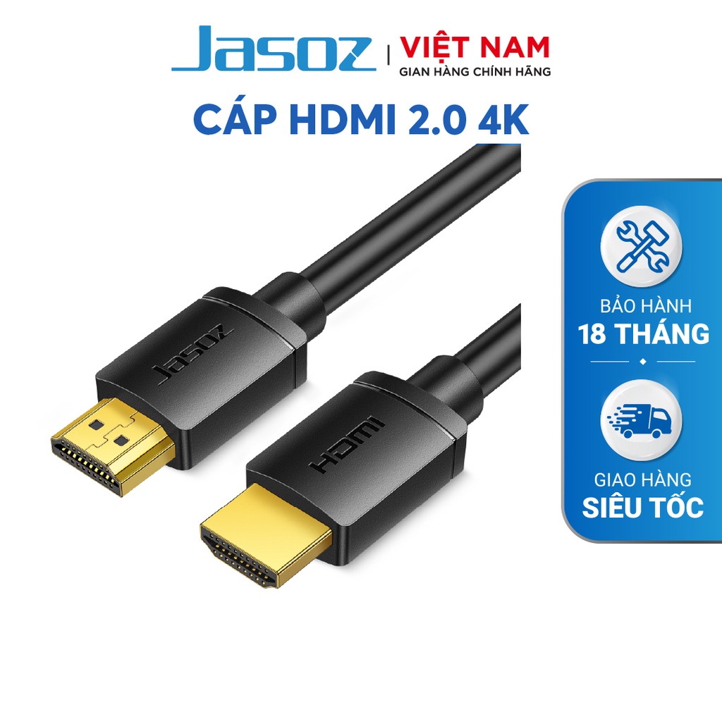 Cáp HDMI 2.0 4K JASOZ A131 - Hàng chính hãng - Bảo hành 18 tháng