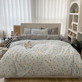 Set chăn ga cotton poly kor đen