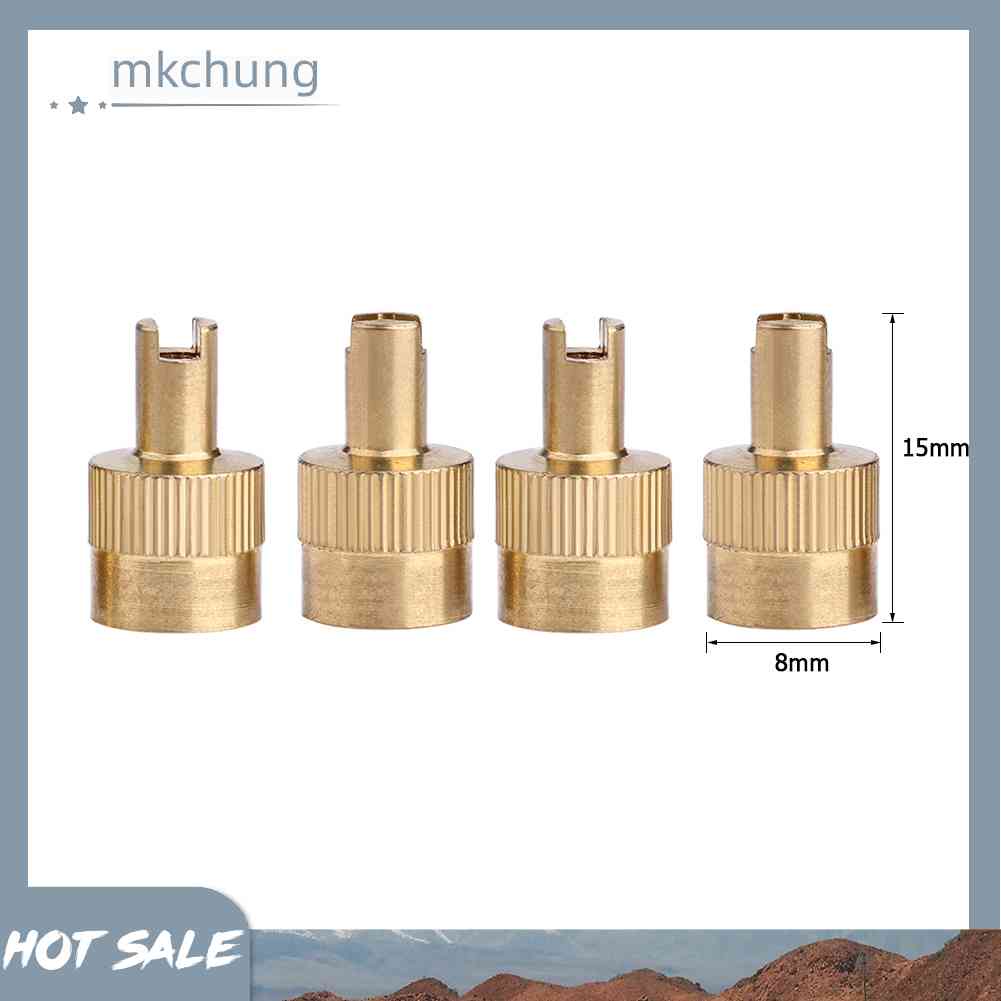 Set 8 Nắp Van Có Rãnh Kèm Dụng Cụ Tháo Lõi Cho Xe Hơi / Xe Máy MKCHU