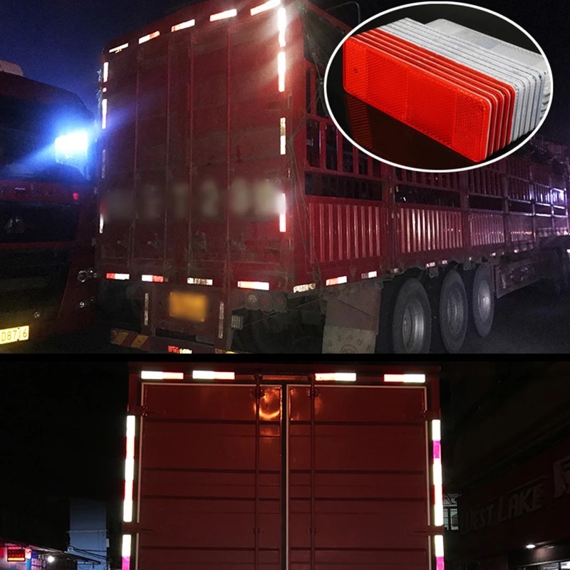 Miếng Dán Phản Quang Màu Trắng / Đỏ Cảnh Báo An Toàn Cho Xe Hơi