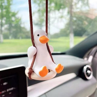 Vịt đu xích đu trang trí treo gương chiếu hậu ô tô