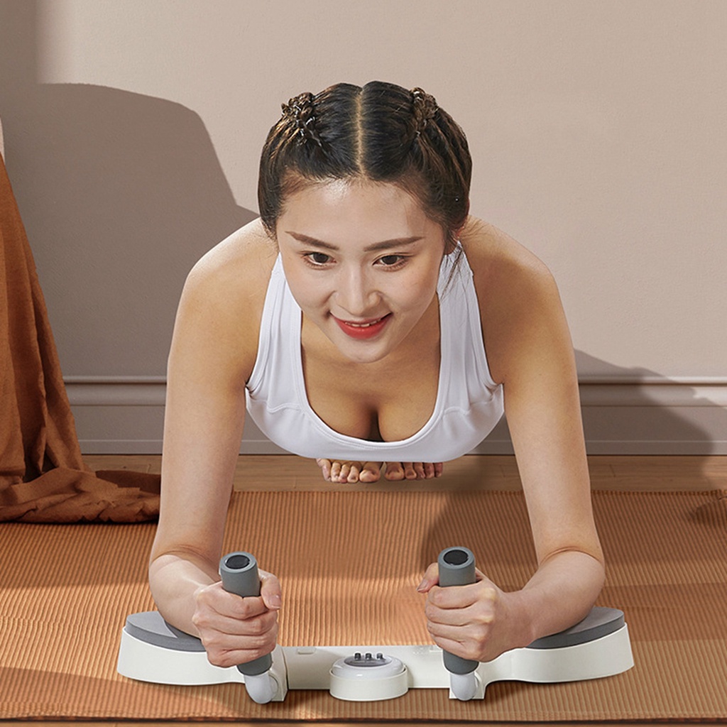 [Hàng Sẵn] Máy tập hít đất chống đẩy / tập Plank đa chức năng Tính thời gian thông minh Dụng cụ tập gym tại nhà【Southdakota051】