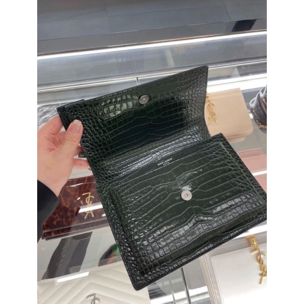 Túi xách nữ Y.Sunset vân cá sấu sz22cm(đen&amp;trắng) chuẩn đẹp fullbox hịn