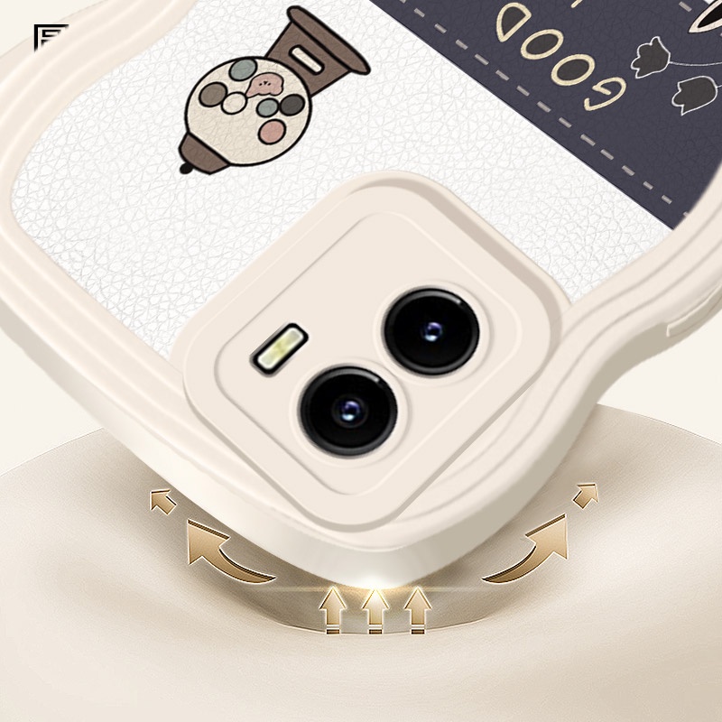 Ốp Điện Thoại Silica gel Mềm In Hình Hoạt Hình Dễ Thương Bảo Vệ camera Cho Vivo Y15s Y15A Y01