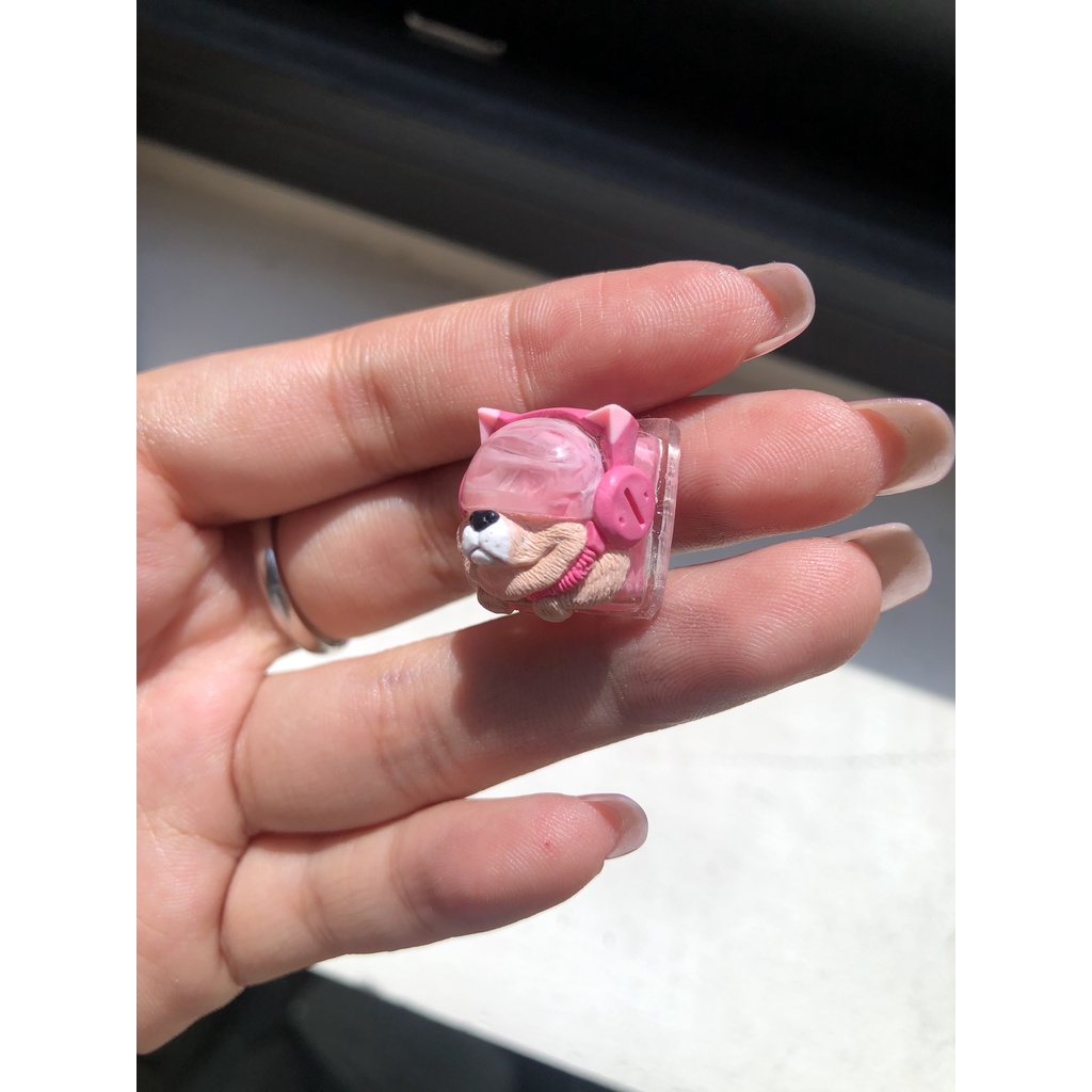 Nút bàn phím cơ artisan keycap sirius màu hồng