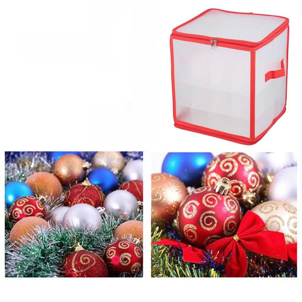 Hộp Đựng Đồ Chơi 64 Ngăn Phân Loại Bằng Nhựa PP Họa Tiết Giáng Sinh Có Nắp Đậy Sức Chứa Lớn Siêu Bền