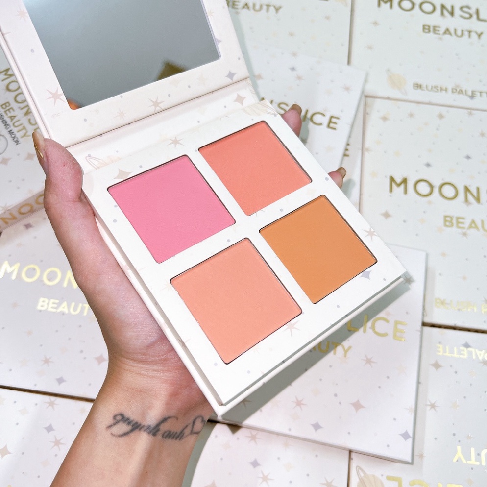 Bảng má hồng Moon Slice Beauty 4 ô & 9 ô chuẩn màu tone cam hồng siêu xinh dành cho makeup TRANCI