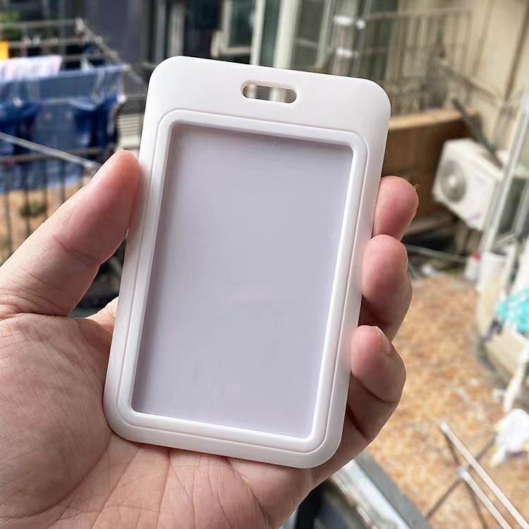 Bao Da Điện Thoại Màu Trơn Có Ngăn Đựng Thẻ ID Dành Cho Học Sinh Ốp