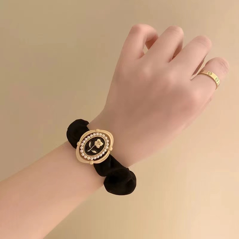 Dây Cột Tóc Đính Hoa Phong Cách Cổ Điển Cao Cấp Dành Cho Nữ