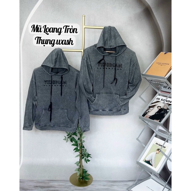 Áo nỉ hoodie loang túi trước , Áo hoodie unisex form to rộng