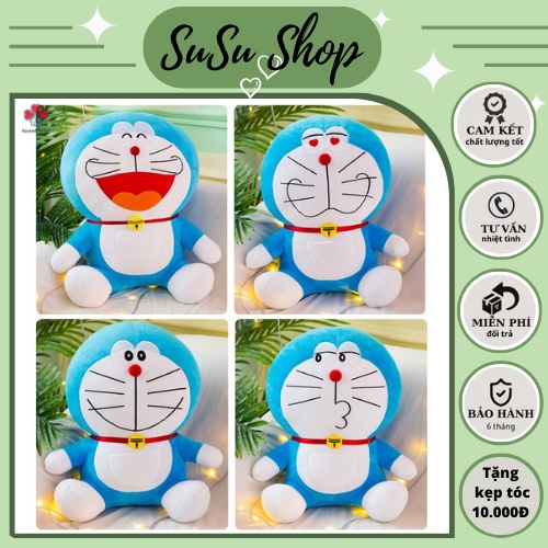 Gấu Bông Đô rê mon Mèo máy, Thú nhồi Bông Doraemon Dễ Thương Đôremon Cao Cấp, mặt biểu cảm-tubansusu