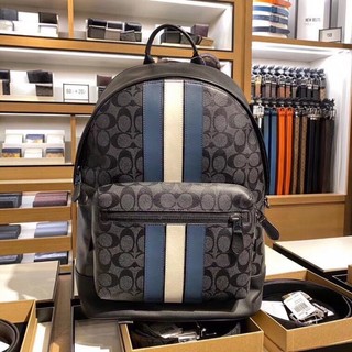 Balo nam C Backpack canvas phối da trơn