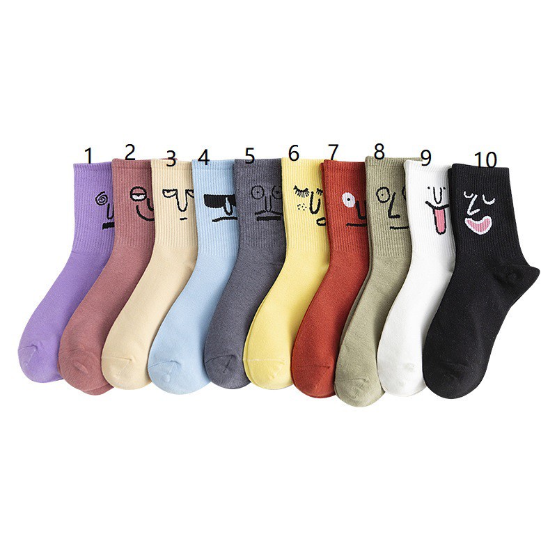 Vớ cotton Mềm In Họa Tiết elmo Vui Nhộn JP5 Cho Nữ