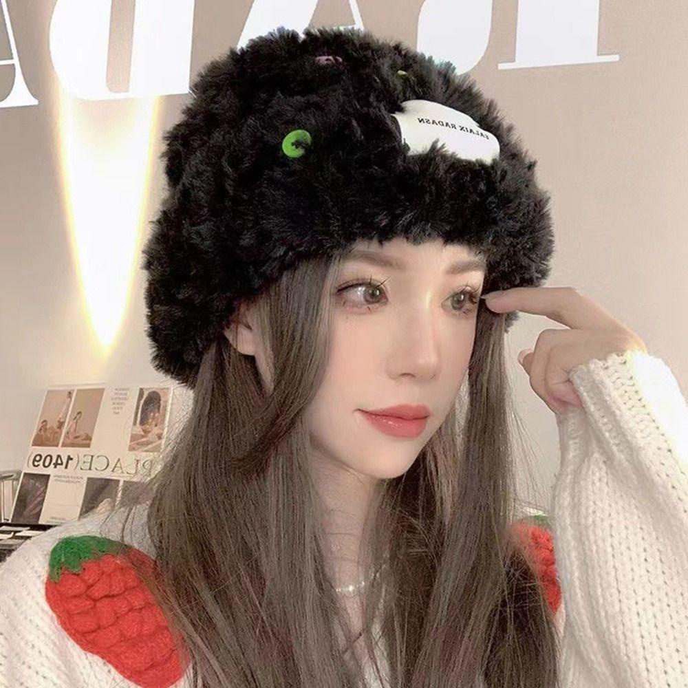 Mũ Dệt Kim Dày Dặn Cài Nút Nhiều Màu Sắc Dành Cho Nữ