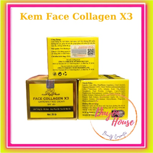 Kem Face Collagen X3 Chính hãng