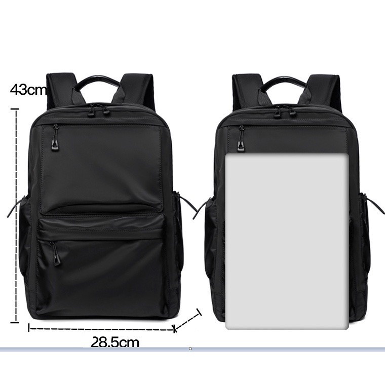 Ba lô DRU nam nữ chống nước đựng laptop 14 inch, 15.6 inch kiểu dáng thể thao nhiều ngăn.BL004