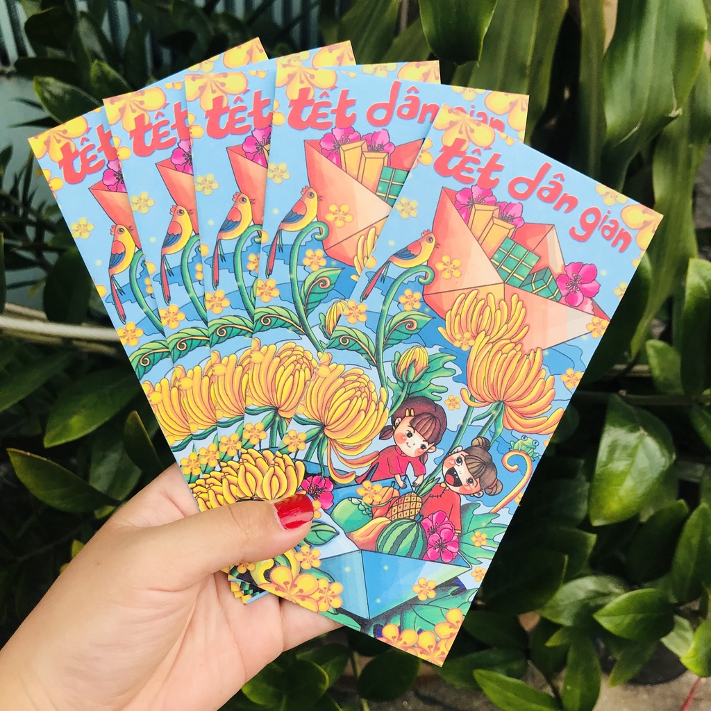 Bộ 6 bao lì xì Tết dân gian