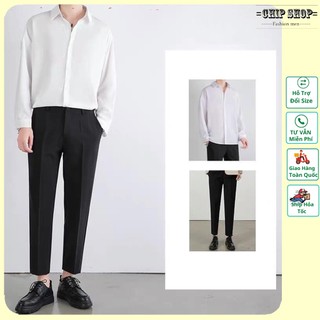 (COMBO x2) Quần tây nam màu đen tặng kèm áo sơ mi nam trắng dài tay